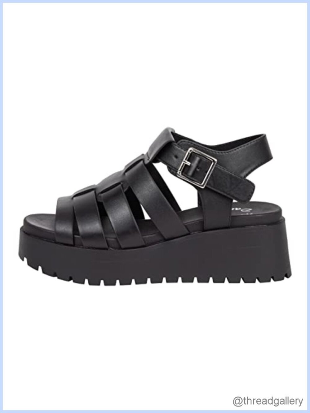 KAROL Women's Gladiator Platform Sandal Open Toe Ankle Strap